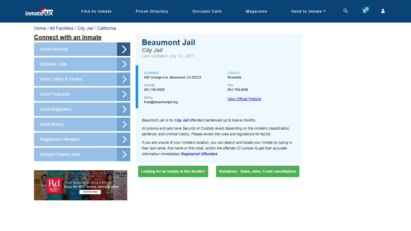 Beaumont Jail | Inmate Locator